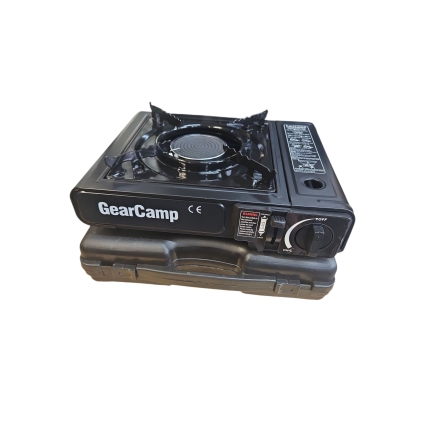 Turistinė nešiojama keramikinė dujinė viryklė su lagaminu