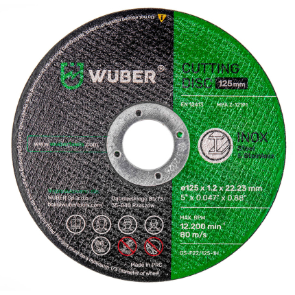 Metalo pjovimo diskas 125x1,2 mm WUBER W17013