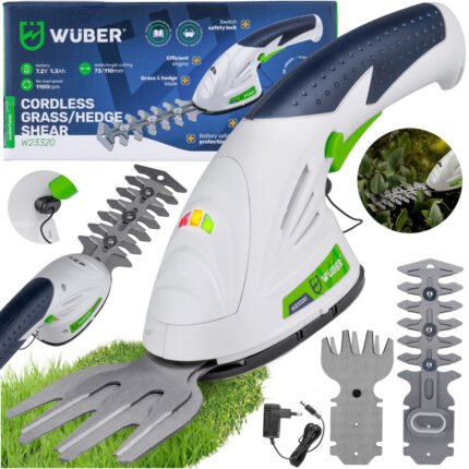 Akumuliatorinė gyvatvorių ir žolės žirklė 7,2 V, 110 mm pjovimo WUBER W23320