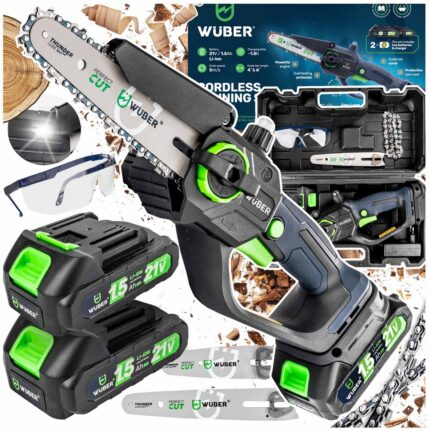 Mini akumuliatorinis grandininis pjūklas 21 V 5 m/s WUBER W37007
