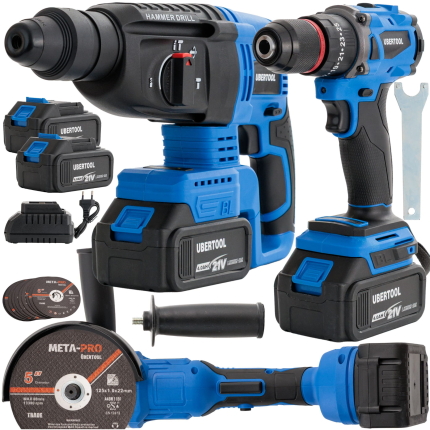 AKUMULIATORINIŲ ĮRANKIŲ RINKINYS 3in1 UBERTOOL