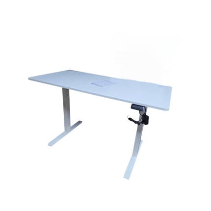 Reguliuojamas rašomasis stalas Baltas 120x60x(70-118cm) (Pažeista pakuotė, grąžinta)
