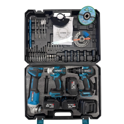 Akumuliatorinių įrankių komplektas 3in1