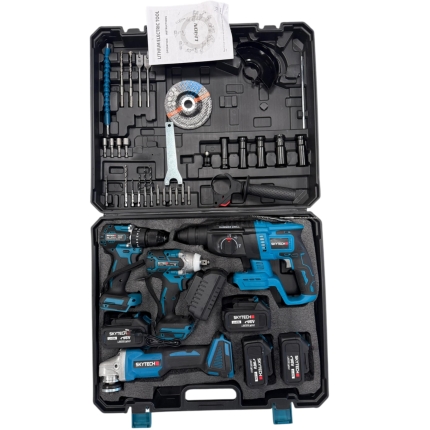 Akumuliatorinių įrankių komplektas 4in1