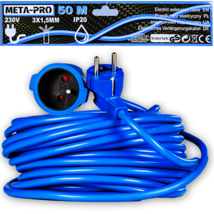 Prailgintuvas 50M 3x1.5mm META-PRO