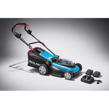 META-PRO akumuliatorinė žoliapjovė (DT2443) su 2x 4.0Ah baterijomis