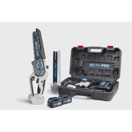 Akumuliatorinė mini pjūklas META-PRO 21V (2 baterijos)