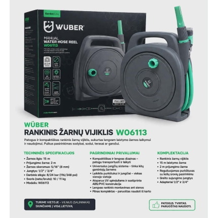 WÜBER rankinis žarnų vijiklis W06113
