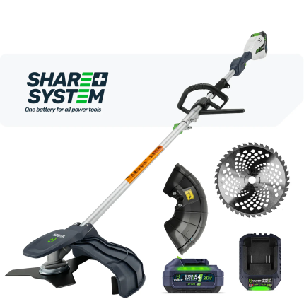 „Share+ System 2in1“ 4,0 Ah WUBER belaidis bešepetis žoliapjovė W04004