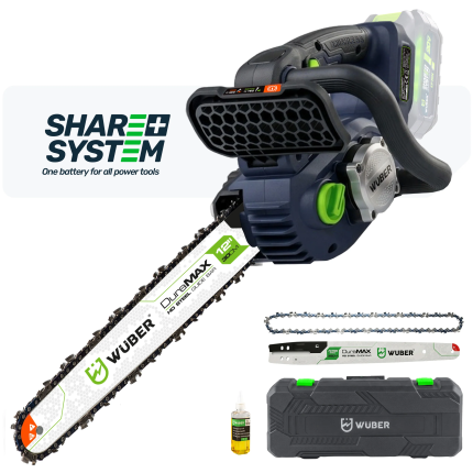 Akumuliatorinis bešepetis grandininis pjūklas 20 V su LCD ekranu be bat. W04538