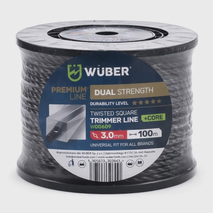 WÜBER trimerio valas 3.0 mm – 100 m (Dual Strength) Aukštos kokybės W00609