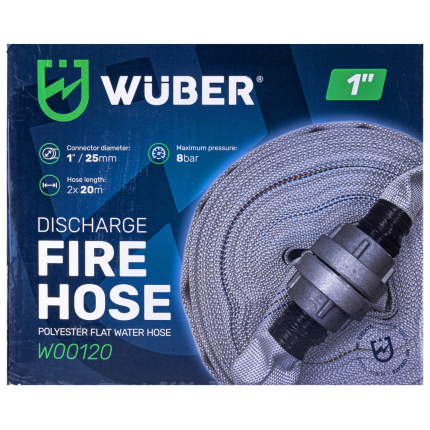 Gaisrinė žarna 20 m 1 colio Wuber W00120