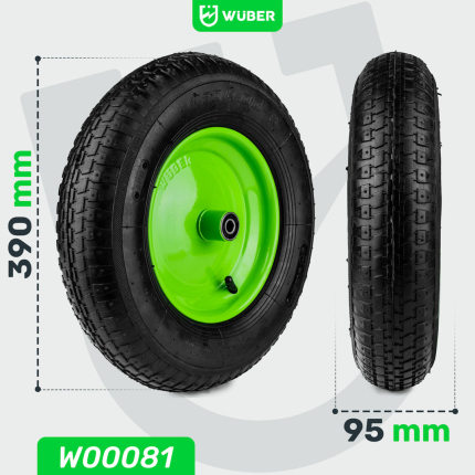 15 colių karučio ratas su vidiniu vamzdžiu, 250 kg, Wuber