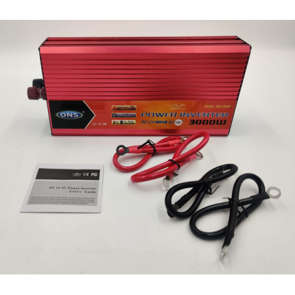 INVERTERIS ONS 3000W 12V-110V RAUDONAS ONS-3000P